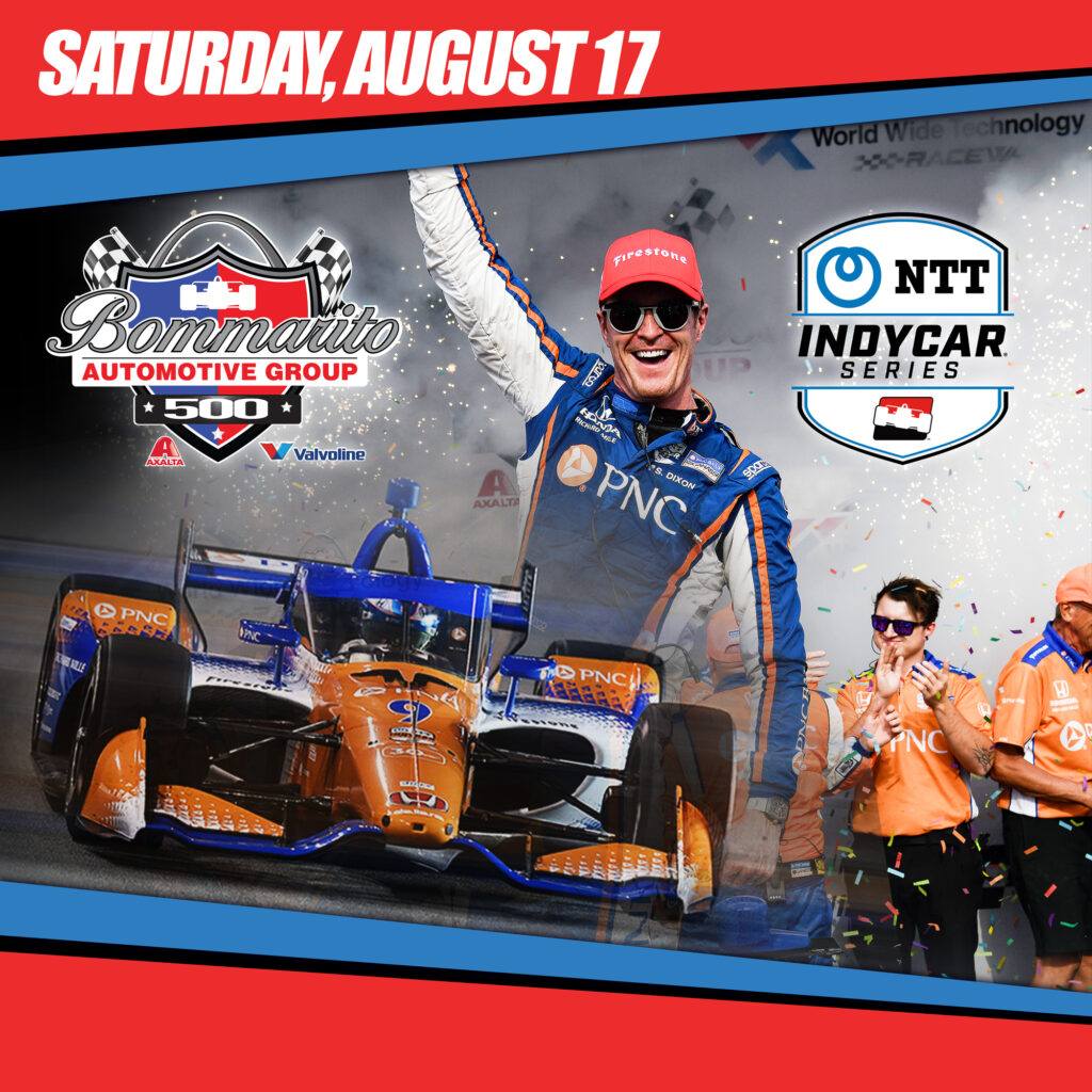 Graphic of Racer Celebrating at INDICAR - Event Date Saturday August 12 2024